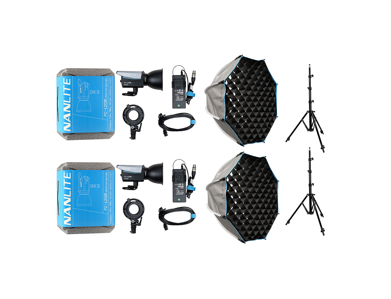 Nanlite FC-120B LED Bi-Colour Spot Light Dual Kit