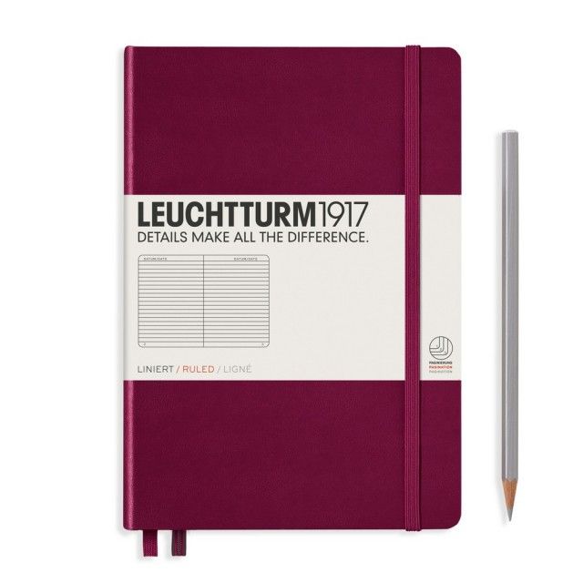 Leuchtturm Port Red, Medium (A5), 251 p., ruled