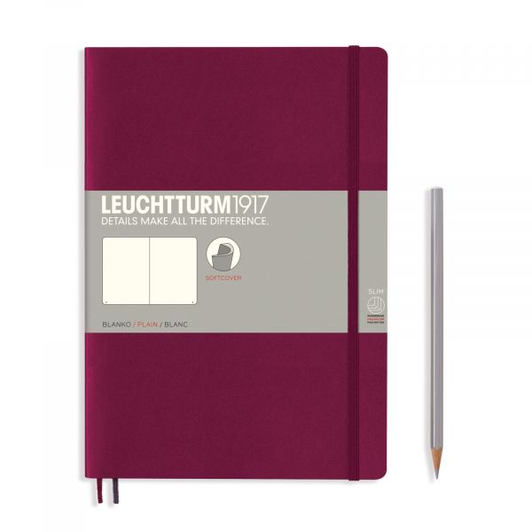 Leuchtturm Port Red, Softcover, Composition (B5), 123 p., plain