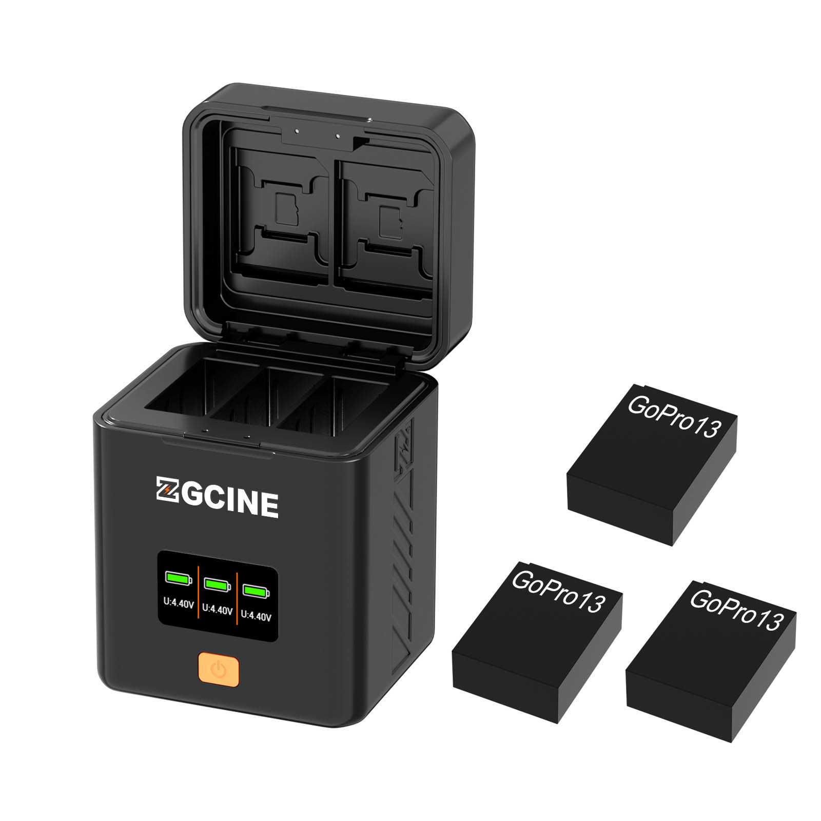 ZGCINE Charging Case voor 3x GoPro 13 Battery