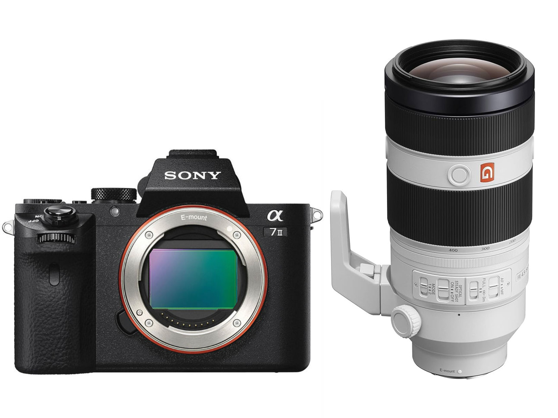 Sony A7 Mark II Body + Sony SEL FE 100-400 mm F4,5-5,6 GM OSS supertelezoomlens