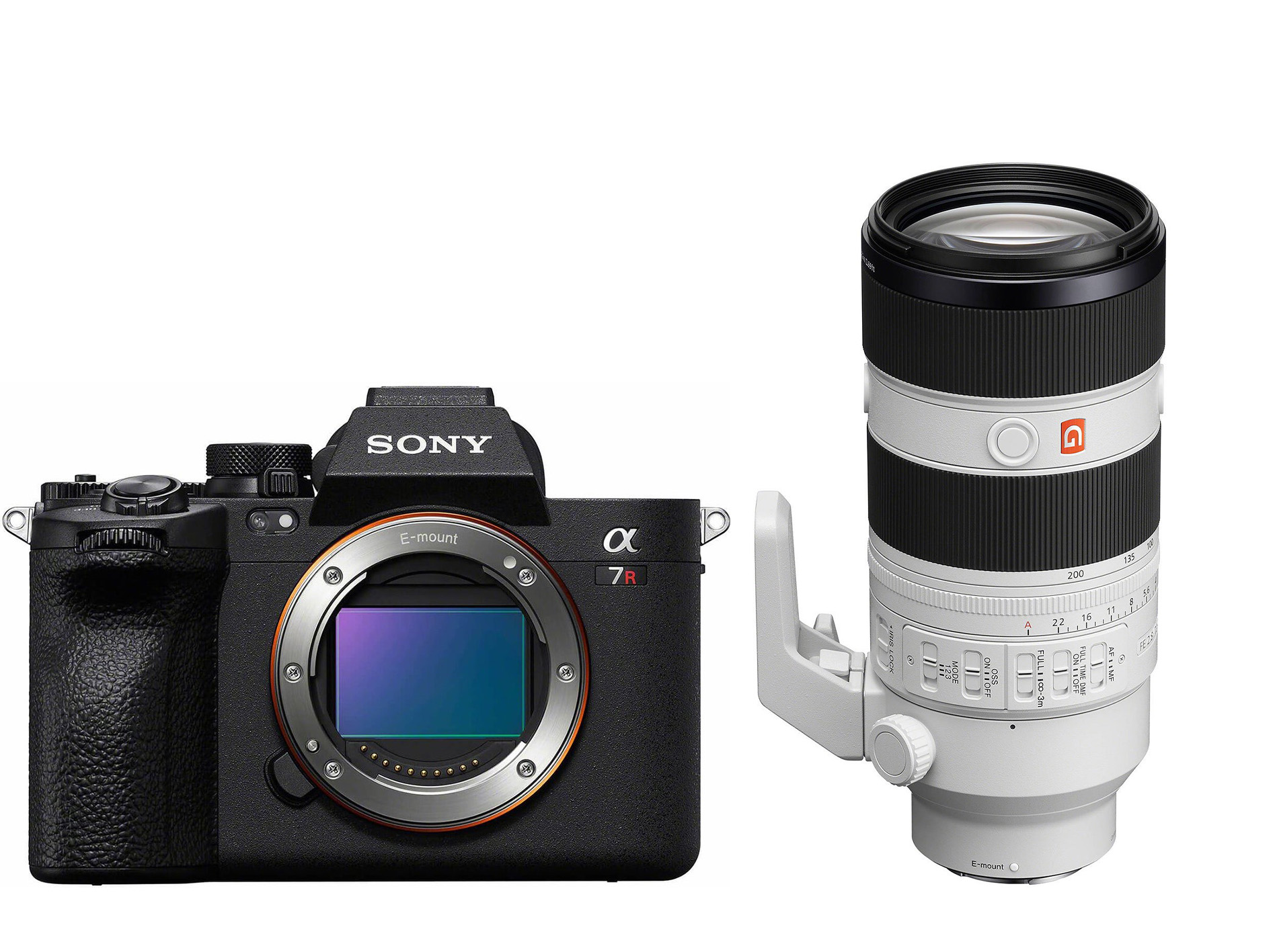 Sony A7R V body Zwart + Sony SEL 70-200mm/F2.8 GM2 FE Full Frame