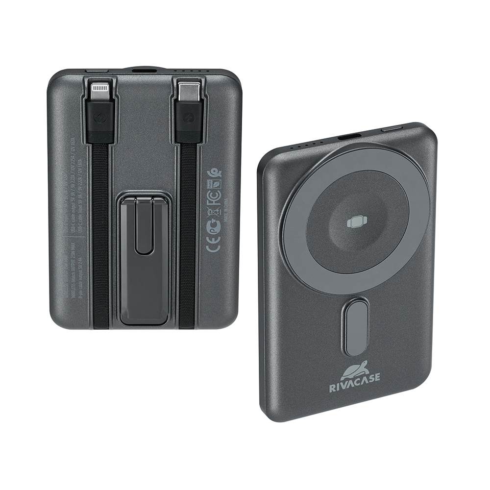 Rivacase VA2607 (5000 mAh) Magsafe Qi WIRELESS 15W + QC/PD20W + iWatch charger power bank
