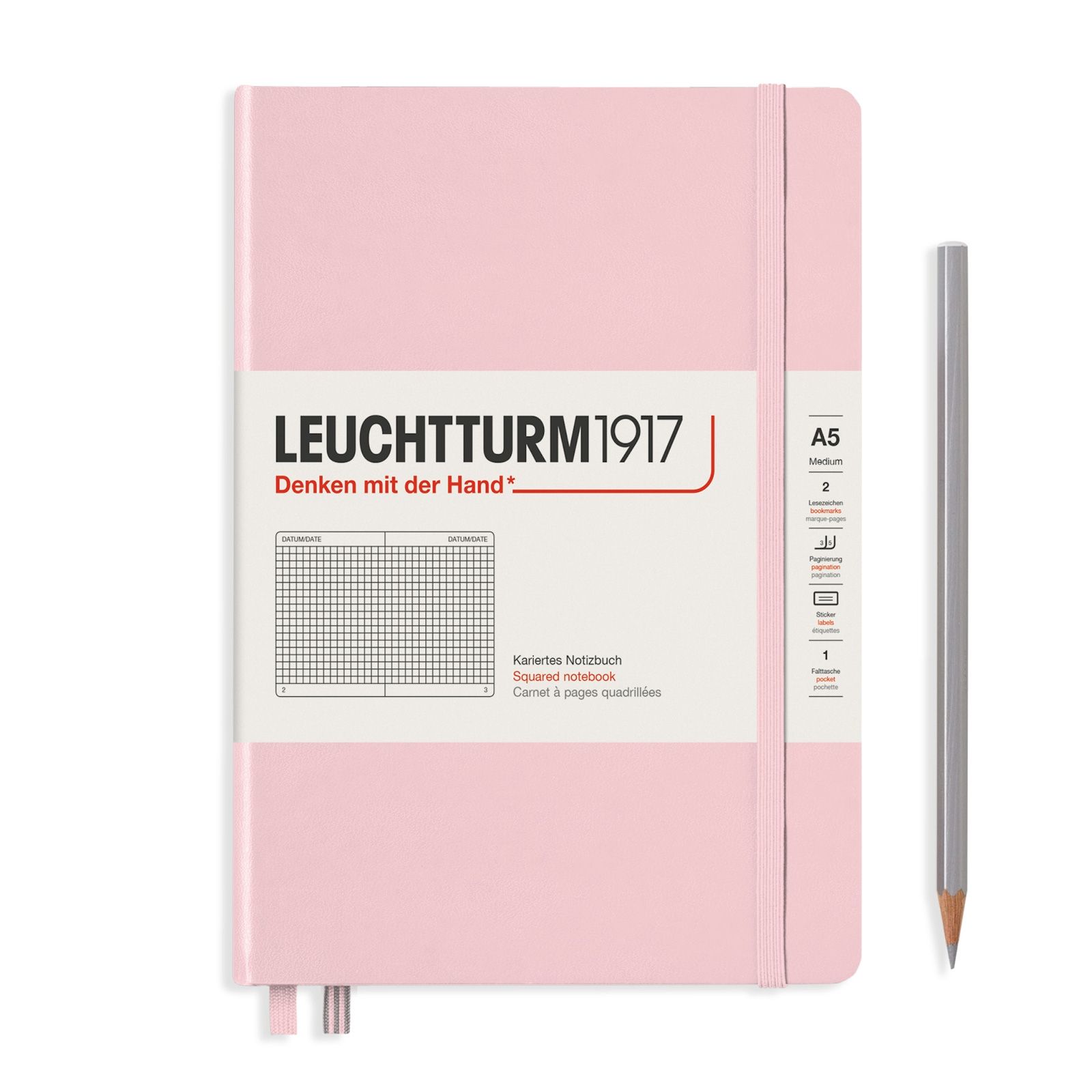 Leuchtturm Powder, Medium (A5), 251 p., squared