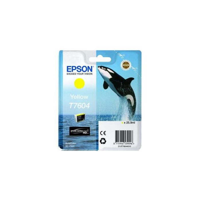 Epson inktpatroon geel T 7604