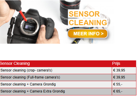 Sensor cleaning bij Foto-Groep