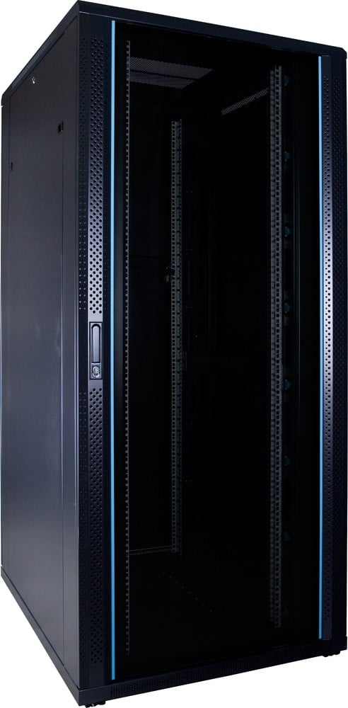 37U server rack with glass door 800x1000x1800mm (WxDxH)